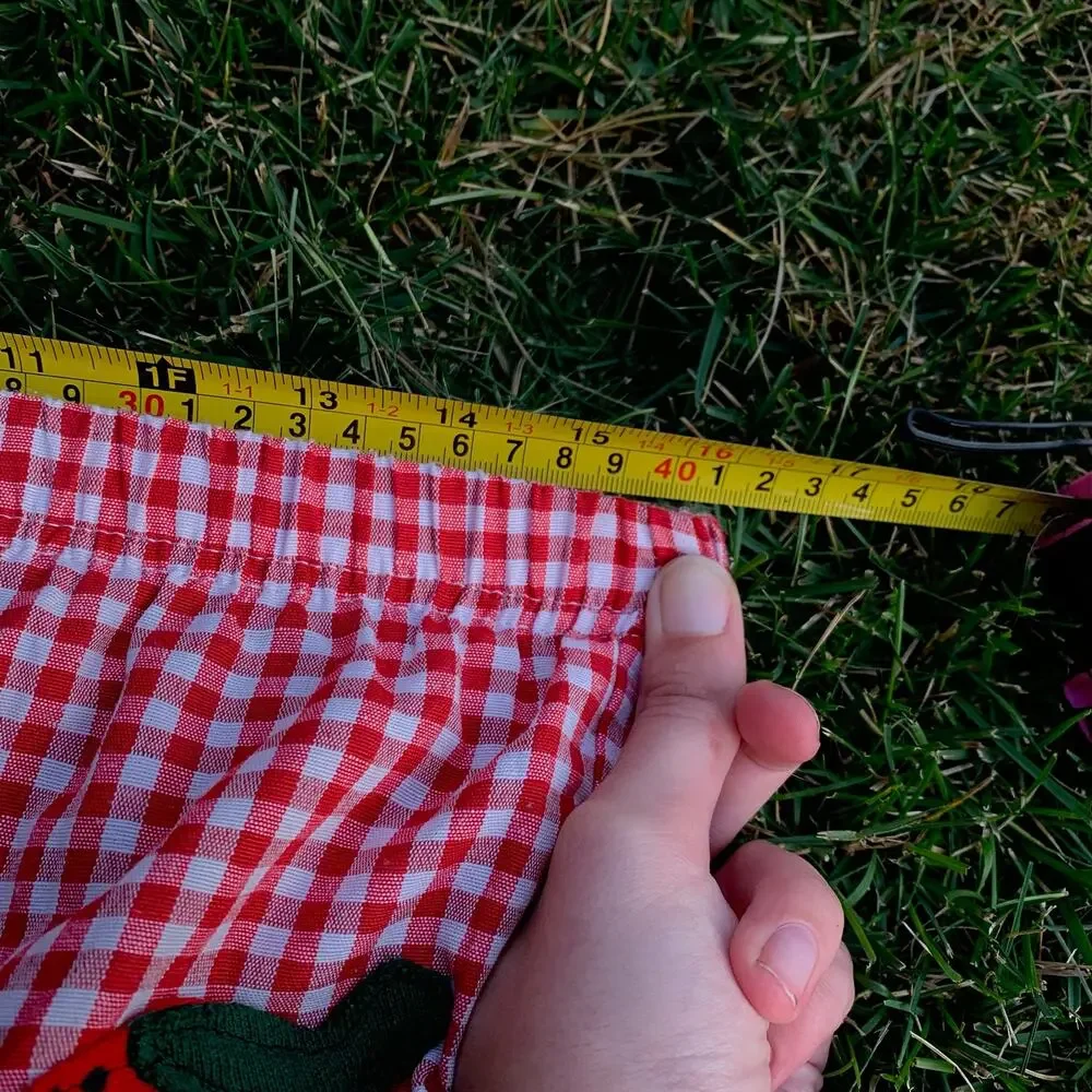 Custom Upcycled Patchwork Plaid Picnic Ant Shorts One of a Kind Size Small